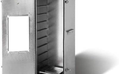 Test du fumoir Smoki isolé avec fenêtre en acier inoxydable V2A