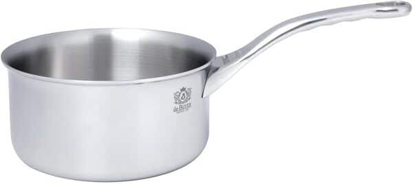 De Buyer - Casserole en inox 5 couches AFFINITY - 16 cm - Fabriquée en France, Sans PFAS, Montée Rapide en Température, Inox 18/10, Tous Feux + Four, Finition Poli Brillant