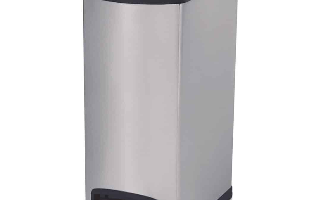 Test : poubelle à pédale Rubbermaid 50 l en acier inoxydable noir