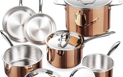 Test de la batterie de cuisine Ciwete : casseroles et poêles en acier inoxydable