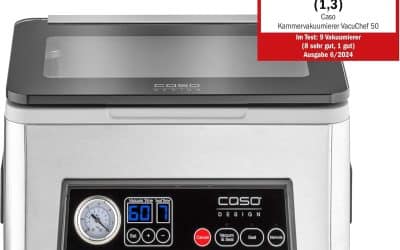 Test de la CASO VacuChef 50 : performance sous vide à 70 l/min