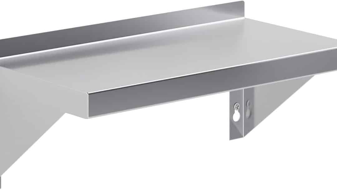 Test : étagère murale AmGood en acier inoxydable 20, 3 x 40, 6 cm