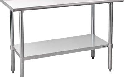 Test : profeeshaw table en acier inoxydable avec dosseret et étagère