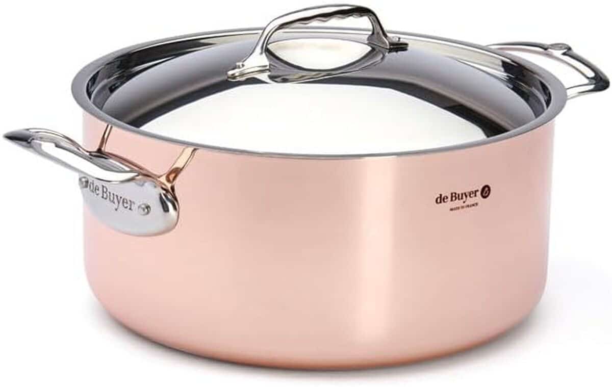 Cuivre Fait Main 24cm Faitout Cuivre Fait Main 24 Cm - Pour Soupe, Shabu, Induction Et Gaz Cuit Vapeur