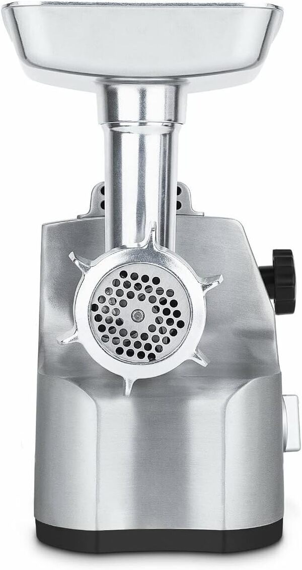 H.Koenig Hachoir à Viande Electrique Professionnel WMG800 Puissant, Jusqu'à 2kg/min, Lame Acier Inox, 3 tailles de grille de hachage, Accessoires Saucisses et Kebbes, 2 vitesses, 1800W