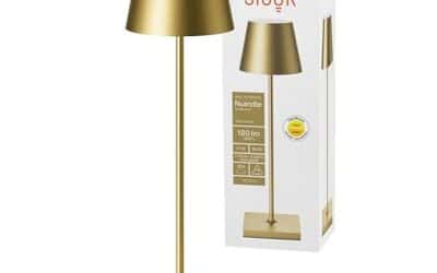 Test : sIGOR Nuindie – lampe de table LED rechargeable en or nacré